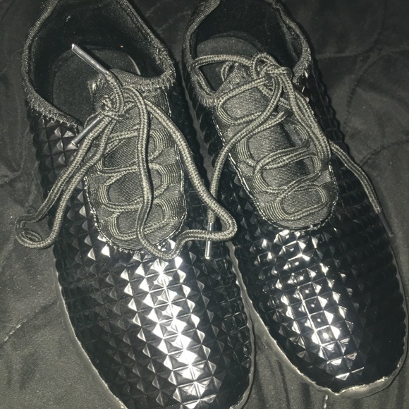 Black Studded Sneakers - Picture 3 of 6